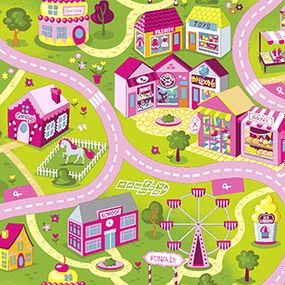 Детский ковролин Sweet Town 26  ширина 4 м