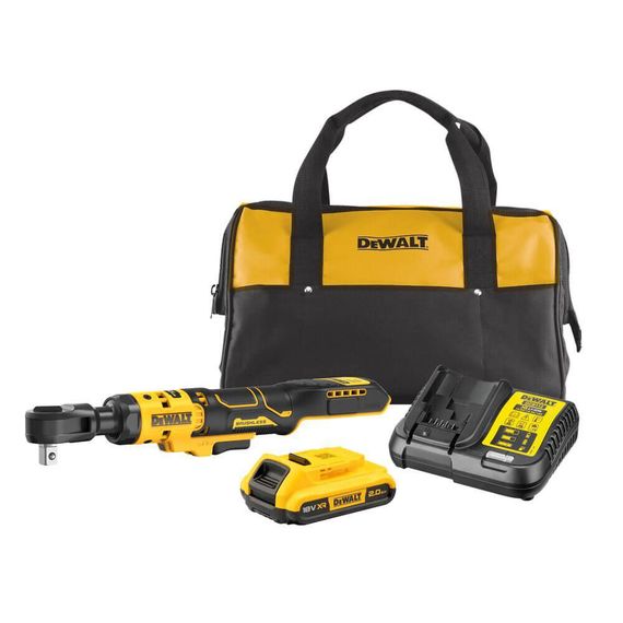 Гайковерт угловой - трещётка аккумуляторный бесщёточный 95Нм DeWALT DCF512D1