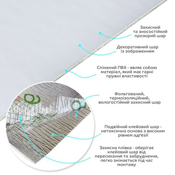 Самоклеюча вініловая плитка в рулоні 600х3000х2мм Біле дерево Мат SW-00002057 | Зображення 1