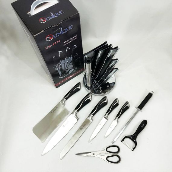 Поварской нож нержавеющая сталь UNIQUE UN-1834, Набор ножей для приготовления пищи, Набор ножей резаков JM-92 | Зображення 8