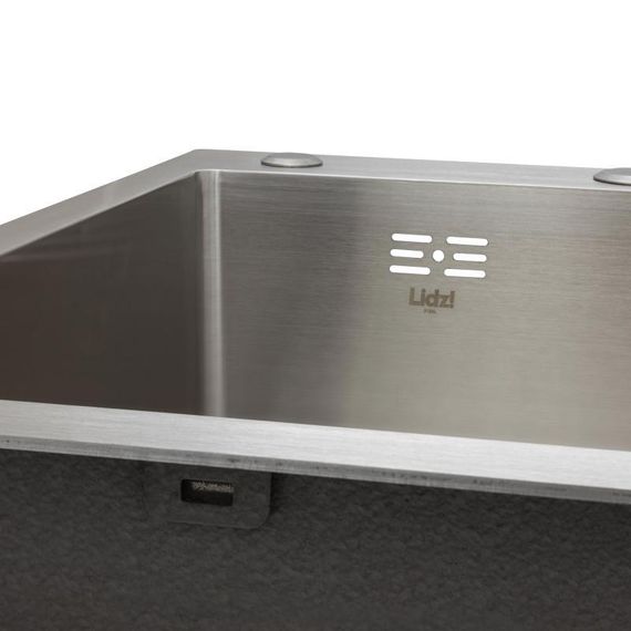 Мийка для кухні інтегрована Lidz Handmade H7849R крило праворуч (LDH7849BRUR45591) Brushed Steel 3,0/1,0 мм | Зображення 3