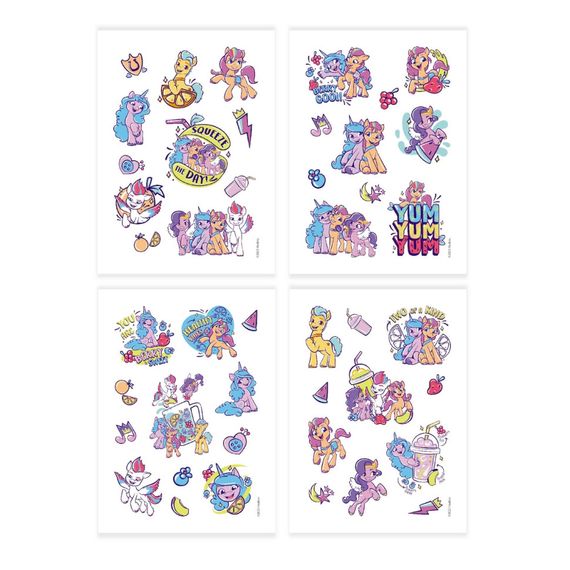 Набір дитячих тимчасових татуювань "My Little Pony" 200438, 4 аркуші | Зображення 2