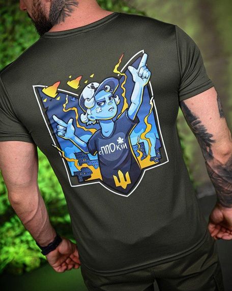 Тактична потоотводна футболка зППОкій oliva ПП7713 | Зображення 1