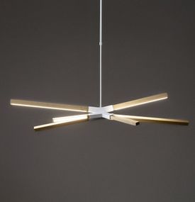 Люстра світлодіодна підвісна LED світильник для квартири на стелю лед 26438 Білий 65-115х35х86 см.