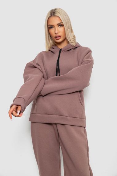 Спортивный костюм женский на флисе, цвет мокко, 238R5726 | Зображення 1