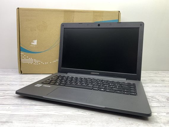 Ноутбук Б-клас Medion Akoya E11409 / 14" (1366x768) TN / Intel Core i3-1005G1 (2 (4) ядра по 1.2 - 3.4 GHz) / 8 GB DDR4 / 240 GB SSD / Intel UHD Graphics / WebCam / Коробка б/в | Зображення 1