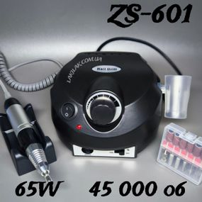 Фрезер для маникюра Nail Drill ZS-601 65W 45тис. об/мин (черный)
