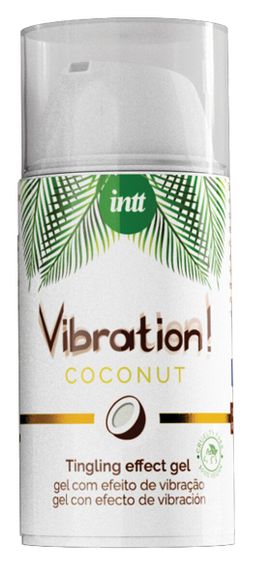 Рідкий вібратор Intt Vibration Coconut Vegan (15 мл),  дуже смачний, діє до 30 хвилин | Зображення 1