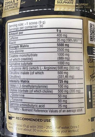 Предтренировочный комплекс Kevin Levrone Scatterbrain 270 g (Dragon Fruit) | Зображення 1