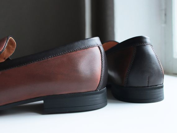 Зручні коричневі туфлі лофери Ikos 40 розмір | Зображення 3