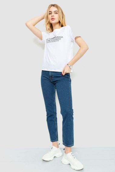 Футболка женская с принтом  цвет белый 221R3006 | Зображення 1