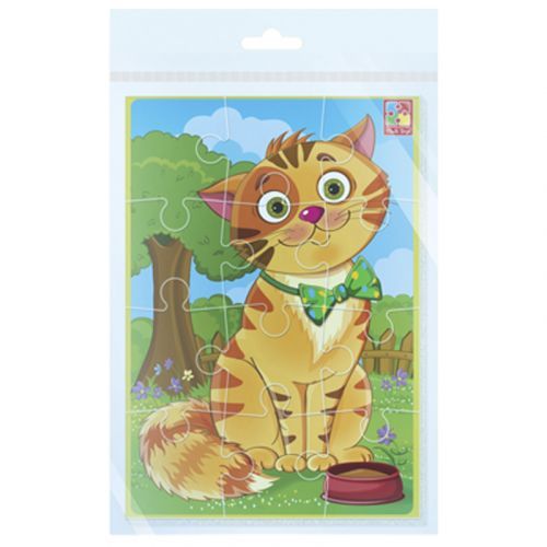 Мягкие пазлы А5 "Рыжий котик" (12 элем) | Зображення 1
