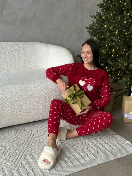 Женская пижама (3316) Бордовый M | Зображення 6