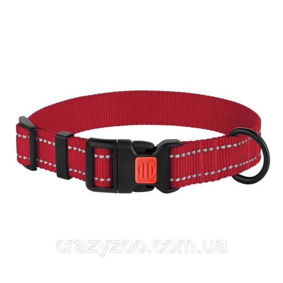 Нашийник для собак BronzeDog Active S нейлоновий червоний 1.6х25-33 см 50/1303/Т | Зображення 1