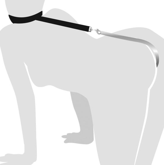 Анальний гак із нашийником з натуральної шкіри Art of Sex - Anal hook, Чорний | Зображення 1