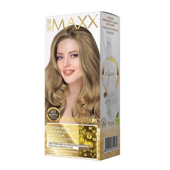 Краска MAXX Deluxe для волос  8.3 Медовая пена 50 мл+50 мл+10 мл