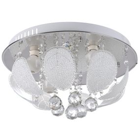 Люстра потолочная хрустальная с пультом LED E14 WH (BCL-418S/4)