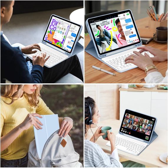 Чохол до планшета BeCover Keyboard Apple iPad Air (4/5) 2020/2022 10.9" Light Blue (711146) | Зображення 5