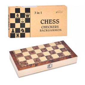 Набор настольных игр "Шахматы, шашки и нарды" 3 в 1 FG240502032L деревянные
