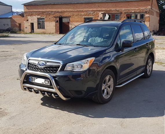 Кенгурятник WT003 (нерж) для Subaru Forester 2013-2018 гг | Зображення 1