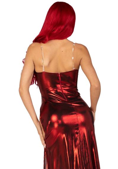 Сукня Leg Avenue Shimmer bodysuit with skirt Бордова S | Зображення 3