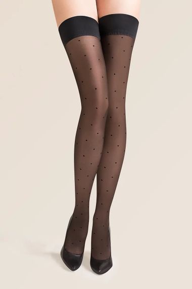 Панчохи Gabriella Puntina з коронкою (9 см) 20 den Чорний 1/2