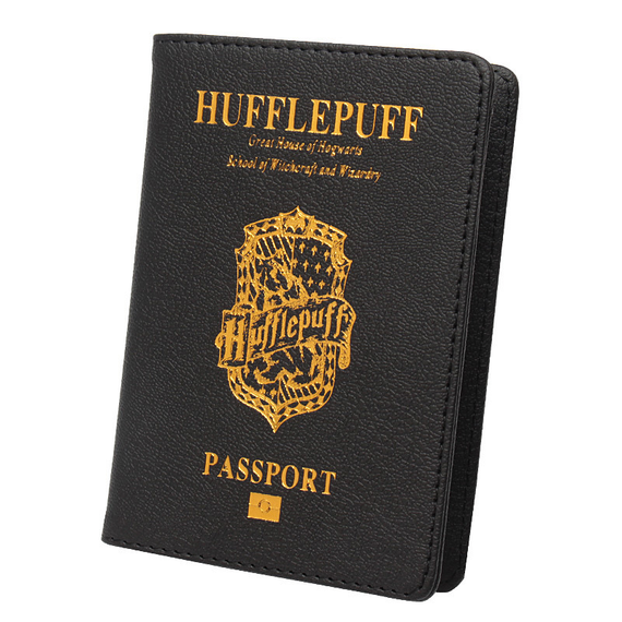 Обкладинка для паспорта SV у стилі Hufflepuff 14.5*10cm Style 14, Чорний