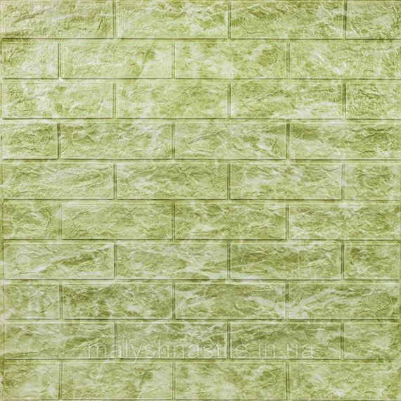 Декоративная 3D панель самоклейка под кирпич DEEP Green 700х770х5мм (069) SW-00000171
