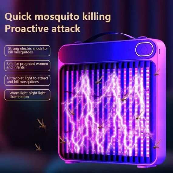 Електричний відлякувач комах Mosquito Killing Lamp BG-010 / УФ-лампа від комарів 360° USB / Настінний знищувач комах | Зображення 7