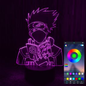 Акриловий світильник-нічник керування з телефона Какаши Хатаке 2 tty-n000456