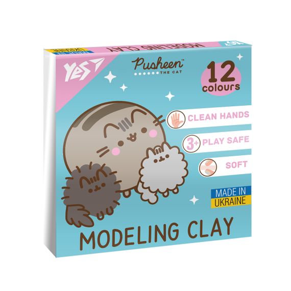 Пластилин YES Pusheen 540669 12 цветов 240 г
