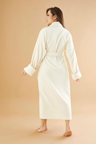 Жіночий халат Nusa 6895, кремовий 3XL | Зображення 1