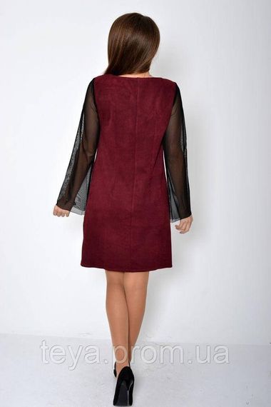 Плаття жіноче колір бордовий розмір 38 FA_001556 | Зображення 2