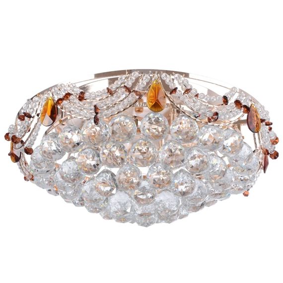 Люстра потолочная хрустальная с подсветкой LED E14 60W G (BCL-348S/3)
