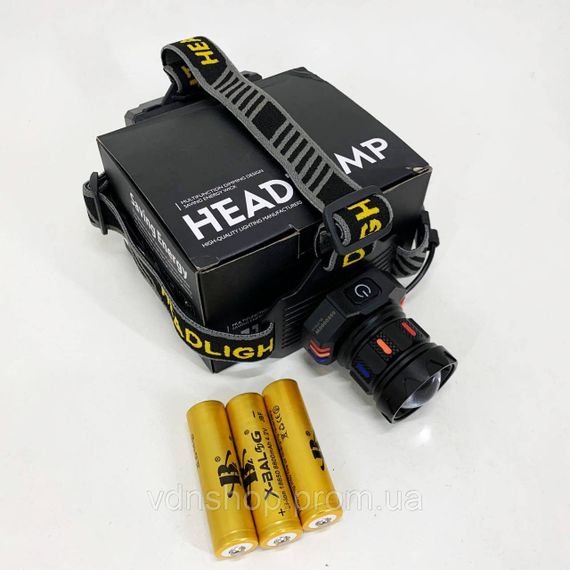 Ліхтар для голови зі світлодіодами, Налобний світлодіодний ліхтар для нічних прогулянок YQ-80 | Зображення 7