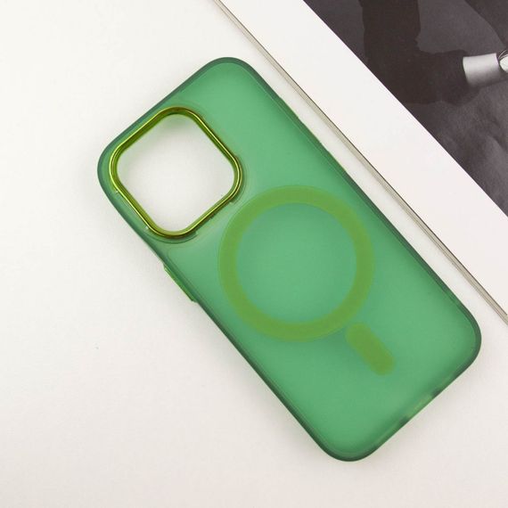 Чехол TPU+PC Lily with MagSafe для Apple iPhone 13 Pro Max (6.7") Army Green | Зображення 2