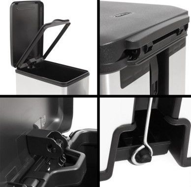 Контейнер для сміття з педаллю Curver Slim Bin 40 л сріблястий (02340) УЦІНКА | Зображення 5