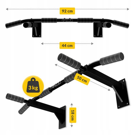 Турнік настінний 4FIZJO багатофункціональний Black (P-5905973402699) | Зображення 4