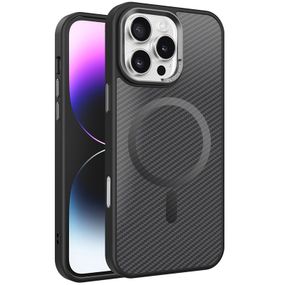 Чохол TPU+PC Carbon Mirage with MagSafe для Apple iPhone 16 Pro Max (6.9") Black