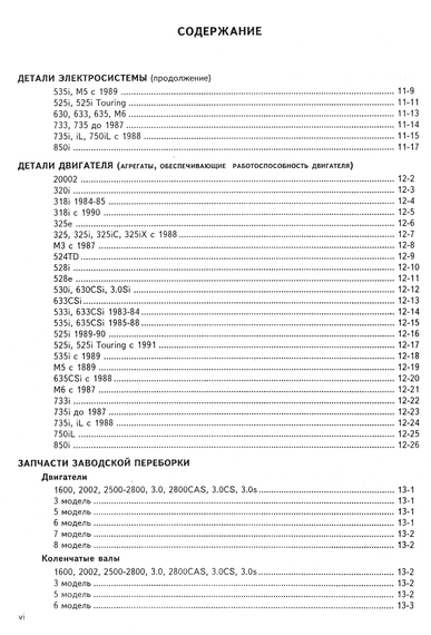 Книга: BMW Моделі 1977-1995 рр. Каталог механічних запчастин | Зображення 6