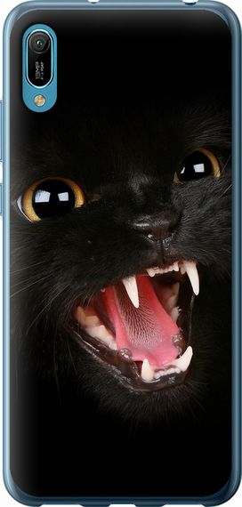Чехол на Huawei Y6 2019 Чёрная кошка "932u-1666-17620"