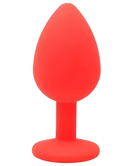 Силіконова анальна пробка з кристалом SKN KSIL-19M (розмір M) sexstyle | Зображення 1