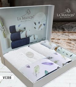 Подарочный набор полотенец La Maison, 3 шт. с ароматом Vera Ekru