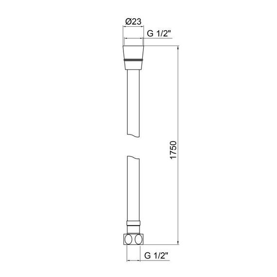 Шланг Lidz Niagara 09 1,75 м LDNIA09CRM35459 Chrome | Зображення 1