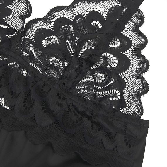 Мереживний Пеньюар Star Night з трусиками, чорний, XL sexstyle | Зображення 7