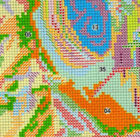 Набір для вишивання за нанесеною на канву схемою "Sunflower Girl". AIDA 14CT printed 30*34 см | Зображення 4