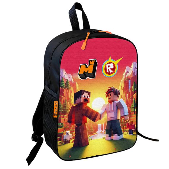 Рюкзак школьный детский 36х27см Майнкрафт и Роблокс "Minecraft" Roblox с принтом для мальчика (00625)