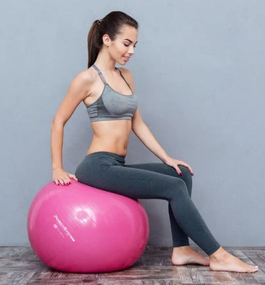 М'яч для фітнесу (фітбол) Power System PS-4013 Ø75 cm PRO Gymball Pink (4013PI-0) | Зображення 6