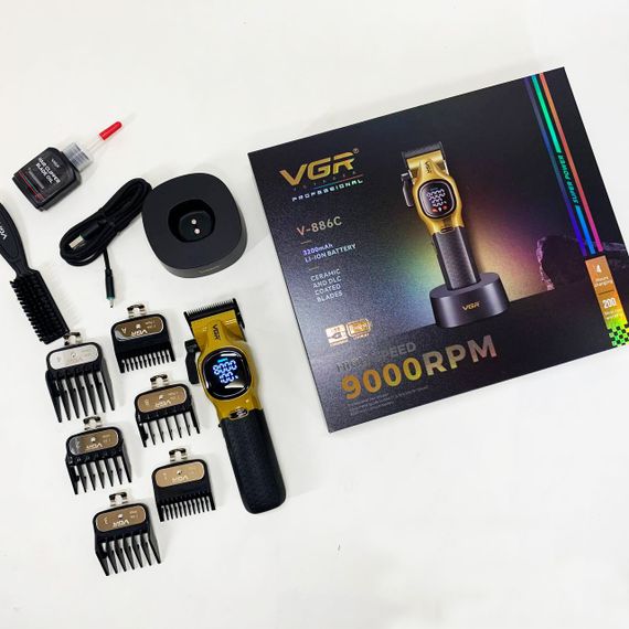 Машинка для стрижки акумуляторна VGR V-886C GOLD | Зображення 9