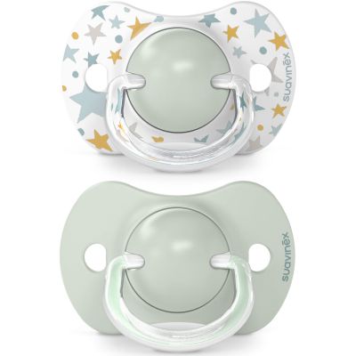 Пустышка Suavinex Dreams фізіологічна 2 шт, 6-18 місяців, зелена (308275)